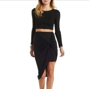 Black Asymmetrical Skirt Size L